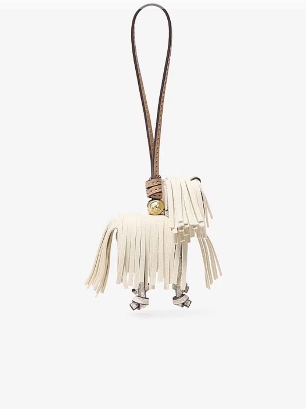 Michael Kors Fringe Leather Shaggy Dog Charm